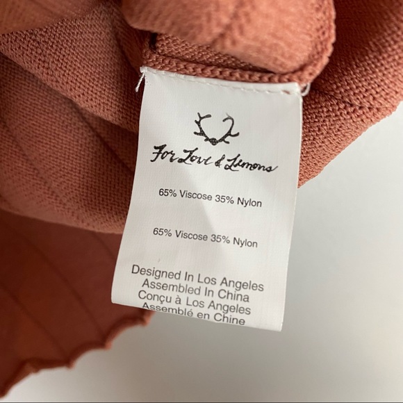 Knitz For Love & Lemons | Simone Lace Up Front Dress Ribbed Size S - Picture 9 of 9